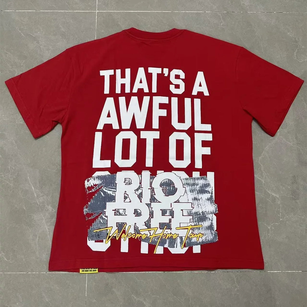 That’s A Awful Lot Of Cough Syrup Red Los Angeles Portrait Graphic Tee